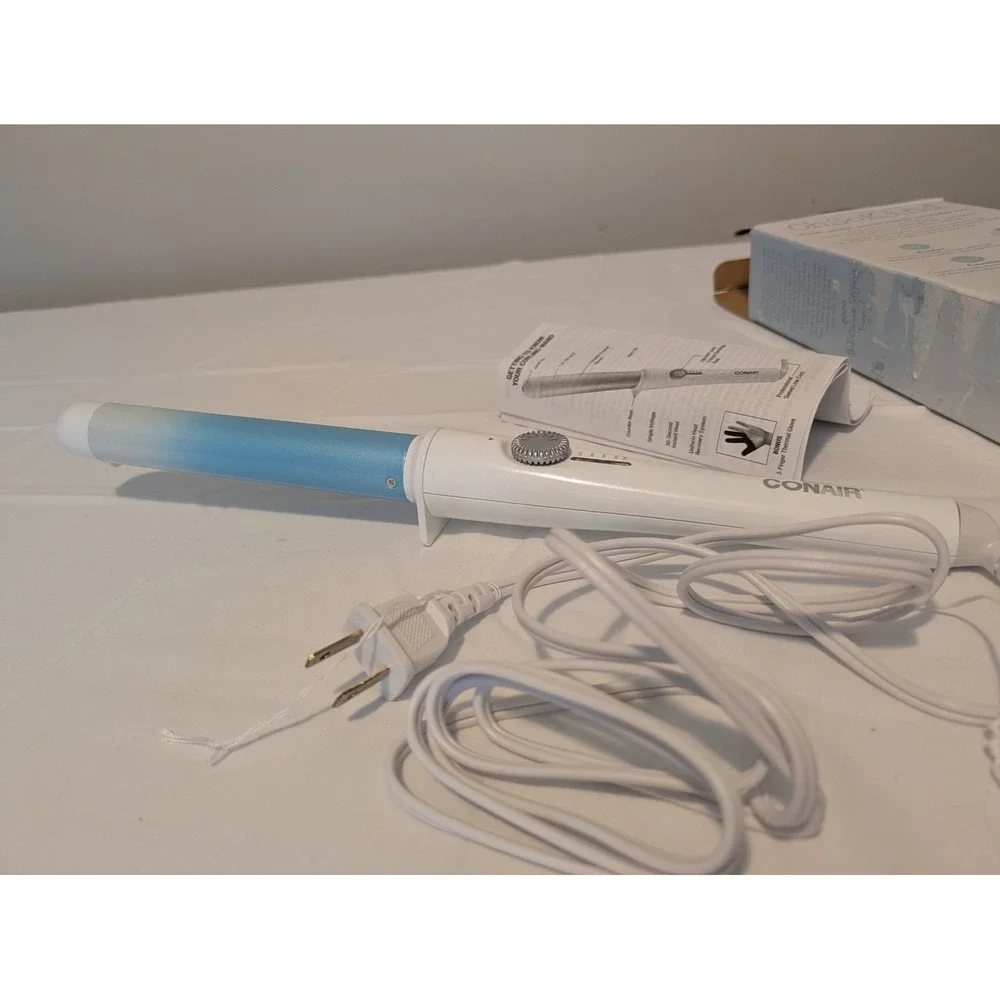 Conair Oh So Kind Curling Wand For Thin Fine Hair 1‎ Inch CD955 Blue White